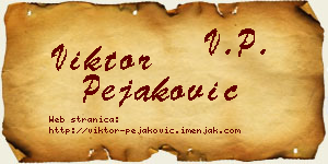 Viktor Pejaković vizit kartica